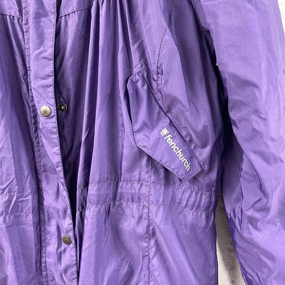 Fenchurch Rain Coat Jacket Purple Embroidered Birds Large - Picture 4 of 12